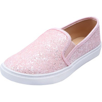 Feversole Women\'s Fashion Slip-On Sneaker Casual Flat Loafers Baby Pink Size 8 M Us