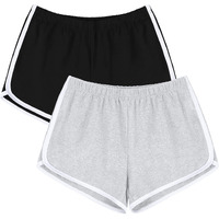 Uratot 2 Pack Cotton Sport Shorts Yoga Dance Short Pants Summer Athletic Shorts