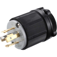 Miady Nema L14-30P Generator Plug, 30 Amp 4-Prong Industrial Grade Locking Male Plug Up To 7,500W, Grounding Typeul Listed