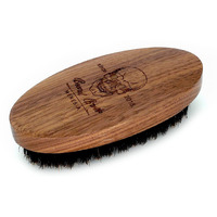 Menesia Black Walnut Wood Boar Bristle Hair Beard Brush For Men, Pocket Travel Men\'s Wooden Small Soft Beard Brush (Black Walnut)