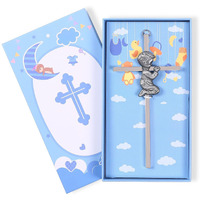 Truliva Baptism Cross Boy, Wall Cross For Boys, Praying Boy Cross For First Holy Communion, Christening Gift (Boy)