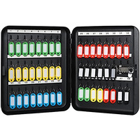 Decaller Large Key Box With Combination Lock, Key Cabinet Wall Mount Lock Box With 48 Hooks, 11 45 X 9 15 X 3