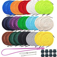 Luckkyme 30 Pack Replacement Drawstrings Drawcords For Pants Sweatpants Hoodies Scrubs Jackets Shorts, With 3 Pieces Drawstring Threader Tool 53 Long