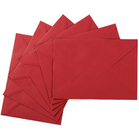 50 Pack A7 Colorful 5X7 Envelopes V Flap Invitation Envelopes For 5X7 Cards, Birthday, Weddings, Graduations, Greeting Cards, Baby Shower 524 X 724 Inches (Red)