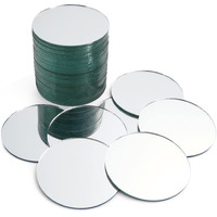 Juvale 50-Pack Of Small Round Mirrors For Crafts, 3-Inch Glass Tile Circles For Wall And Table Decor, Mosaics, Diy Home Projects, Decorations, Arts And Crafts Supplies