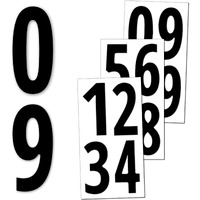 40 Pieces, 6\" - Number Stickers, Waterproof Vinyl Stick On Numbers - Black