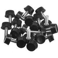 Ezalor M6 Thread Adjustable Furniture Levelers Screw In Threaded  , Galvanized Steel Screw Foot Levelers Screw On Furniture Glide Leveling For Table, Chair, Furniture Legs