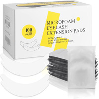 Lashview 100 Pairs Eye Pads,Under Eye Pads For Eyelash Extension,Microfoam Eye Pads,Natural No Hydrogel,Lash Extension Lint Free,Fit Most Eye Shape, Stick Well,Hypoallergenic,Waterproof