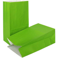 Keyyoomy Small Paper Bags Green Party Favor Paper Gift Bags School Snack Bags For Wedding Baby Shower Party (24 Ct, Green Color)