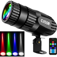 Pinspot Light, Czgor Light For Disco Ball 15W Rgbw 4 In 1 Mirror Ball Light With Remote Control Super Bright Led Pin Light Disco Ball Spot Light For Parties Dj Disco Club Bar Wedding