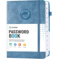 Password Book With Alphabetical Tabs, Hardcover Password Keeper, Password Notebook Organizer For Computer And Internet Address Website Login, Gifts For Home And Office, 5.3\'\'X 7.7\'\'- Blue