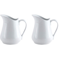 Hic Kitchen Porcelain Creamer Pitcher, 4 Ounce, Set2