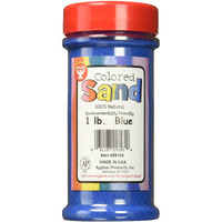 Hygloss Products Colored Play Sand - Assorted Colorful Craft Art Bucket O' Sand, Blue, 1 Lb