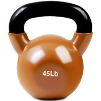 Jfit Kettlebell Weights Vinyl Coated Iron, Bronze, 45 Lb