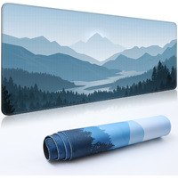 Desk Mat,Large Mouse Pad 35A156A012 Xxl Extended Gaming Mouse Pad Mat With Non-Slip Base Stitched Eges Mousepad For Computer,Office,Keyboard And Laptop - Vector Mountain