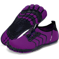 Racqua Water Shoes Beach Surf Swim Shoes For Women Quick Dry Aqua Shoes Barefoot Hiking Walking Sport Shoes Purple 10 W/9 M
