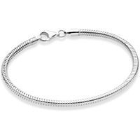 Miabella Italian 925 Sterling Silver Solid 3Mm Snake Chain Bracelet For Women Men, Made In Italy (Length 7.5 Inches)