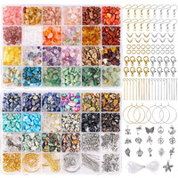Quefe 720Pcs Crystal Chips Beads Ring Making Kit, 40 Colors Gemstone Crystal Beads For Earring/Jewelry Making, Bracelets Supplies, Craft Gifts