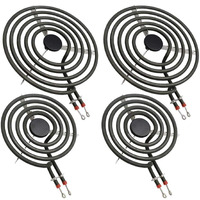 Mp22Ya Electric Range Burner Element Unit Set By Beaquicy - Replacement For Ken-More Whirlpool May-Tag Hardwick Norge Rangesstoves - Package Include 2 Pcs Mp15Ya 6 And 2 Pcs Mp21Ya 8