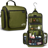 Travel Toiletry Bag For Men And Women - Large Hanging Toiletry Organizer - Waterproof Hygiene Bag With Metal Xxl Swivel Hook, With Ykk Zippers And 19 Compartments For Toiletries, Makeup, Cosmetics
