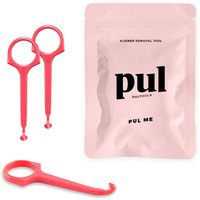 Pul Clear Aligner Removal Tool Compatible With Invisalign Removable Braces & Trays, Retainers, Dentures And Aligners - Hygienic Oral Care Accessory, Personal Orthodontic Supplies - Pink (Pack Of 3)