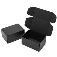 Timirog 6X4X3 Inches Small Black Shipping Boxes 25 Pack - Corrugated Cardboard Mailing Box For Small Business, Tab Locking Literature Mailer For Packing Jewelry Ornament Gift Craft Packaging Supplier