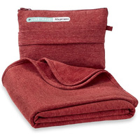 Sagefinds Airplane Travel Blanket | Compact Throw Blanket For Camping And Hiking | Converts Into A Pillow | Travel Gift | Soft Jersey Knit | Fits In Backpack | Attaches To Luggage | Travel Essential