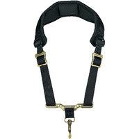 Adorence Saxophone Neck Strap With Cushioned Padding & Swivel Metal Hook - Comfortable Sax Strap For Tenor, Alto - Black, Metal Weight Spreader