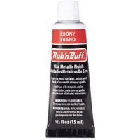 Amaco Rub N Buff Wax Metallic Finish - Rub N Buff Ebony 15Ml Tube - Versatile Gilding Wax For Finishing Furniture Antiquing And Restoration - Rub And Buff Colors Single Tube