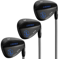 Lazrus Premium Forged Golf Wedge Set For Men - 52 56 60 Degree Golf Wedges  Milled Face For More Spin - Great Golf Gift (Black, 3 Wedges (52,56,60)
