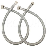 2-Pack] Procuru 24 Length X 38 Comp X 12 Fip Faucet Hose Connector, Stainless Steel Braided Supply Line (9Sf24-2P)