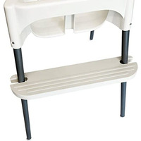 White Ikea High Chair Foot Rest, Compatible With Antilop Chairs  Adjustable, Reversible  Non-Slip Foot Rest For Ikea Chair - Made With Durable Polypropylene - (1975 X 475 X 1A Inches)