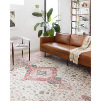 Loloi Ii Skye Collection Sky-02 Ivory  Berry, Traditional 7-6 X 9-6 Area Rug