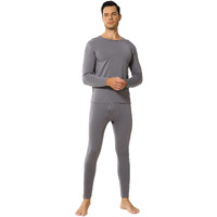 Vicherub Thermal Underwear For Men Fleece Lined Long Johns Base Layer Top And Bottom Set For Cold Weather Grey Xxl