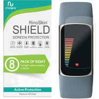 Rinogear (8-Pack) Screen Protector For Fitbit Charge 6 / Charge 5 Screen Protector [Flexible Clear Film] Case Friendly Accessories