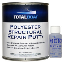 Totalboat - 512952 - Polyester Structural Repair Putty - Marine Grade Long Strand Fiber Fiberglass Reinforced Filler For Boat And Automotive Repair (Gallon Kit)
