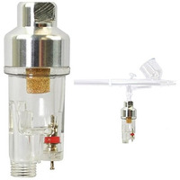 Master Airbrush Premium Airbrush In-Line Mini Air Filter And Water Trap (Connects Directly Onto Airbrushes And Hoses With 1/8" Threads)