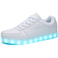 Sanyes Usb Charging Light Up Shoes Sports Led Shoes Dancing Sneakers Sydb551-White-43