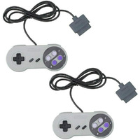 Rojuna 2 Packs Replacement Controller Gamepad For Snes, Game Controller For Original Super Nintendo Game Entertainment System