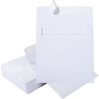 50 Pack Colorful 6 X 6 Envelopes Square Envelopes Self Seal For Wedding, Party Invitations, Greeting Cards, Announcements, Photos, Cddvd Sleeves (White)