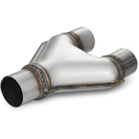 Autosaver88 Stainless Steel 2 Inch Exhaust Y Pipe, 2" Single To 2" Dual Exhaust Adapter Connector, 10" Overall Length, Universal 2 Inch Y-Pipe, Weld-On