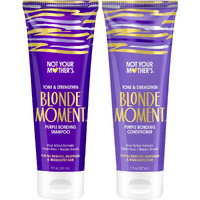 Not Your Mother's Blonde Moment Purple Shampoo And Conditioner (2-Pack) - 8 Fl Oz - Ideal For Blonde, Highlighted Brunette, Silver Hair - Helps With Bonding, Anti-Brass Toning, Repair, And Hydration