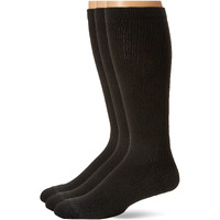 Dr Scholls Mens Work Compression Over The Calf Sock, Black, 65-12 Us