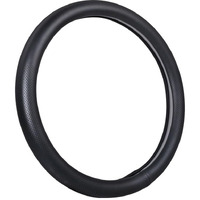 Vargtr Car Steering Wheel Cover,Universal 15 Inch Premium Leather Car Steering Wheel Cover,Best Grip,Perforated Design,Breathable,Non-Slip,Sweat-Absorbent,Warm In Winter And Cool In Summer (Black)