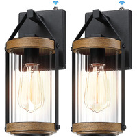 Lonedruid 2 Pack Dusk To Dawn Outdoor Wall Light Fixtures Photocell Sensor Exterior Lantern Sconce Lighting Waterproof Outside Wall Mount Lamp For House Patio Garage Entryway Doorway