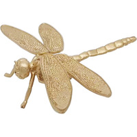 Tricune Gold Dragonfly Sculpture Solid Metal Insect Ornament Mini Insect Figurine For Home Office Garden Desktop Decor (Dragonfly)