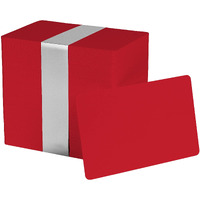 Pack Of 100 Red Cr80 Pvc Cards | 30 Mil By Easyidea