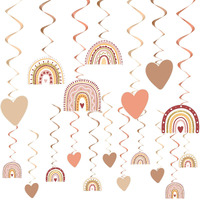 42 Pcs Rainbow Party Decorations Birthday Party Decorations Rainbow Theme Classroom Decor Wall Sunshine Streamers Rainbow Baby Shower Decor Ceiling Hanging Swirl Spirals (Classic Color)