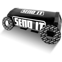 Send It Bar Pad With Free Donuts Handlebar Dirtbike Atv Crossbar (Black, Square)