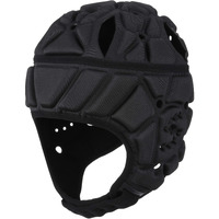 Surlim Soft Helmet Flag Football Rugby Helmet Scrum Cap Soft Shell Helmet Soccer Headgear For Youth Adults (Black, Medium)